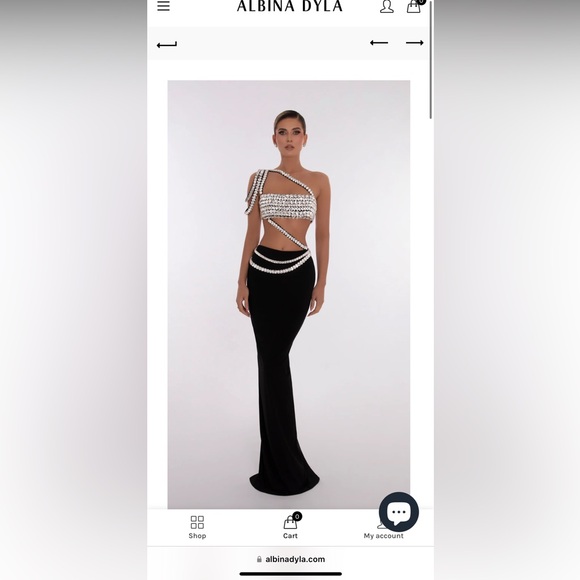 Albina Dyla Long Black Gown cute prom dress!!! - Picture 4 of 10